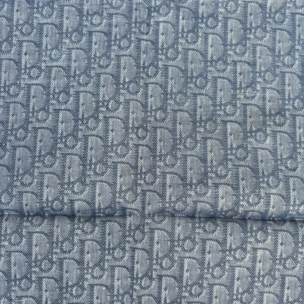 Vintage Christian Dior Blue Monogram Handkerchief